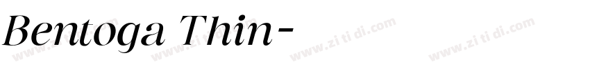 Bentoga Thin字体转换